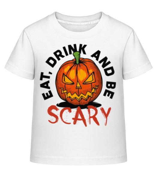 Eat Drink And Be Scary - Camiseta Shirtinator para niños - Blanco - delante