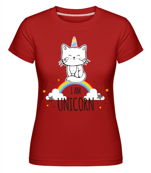 I Am Unicorn - Shirtinator Frauen T-Shirt - Rot - Vorn