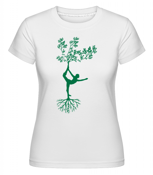 Yoga Harmonie Erde Baum - Shirtinator Frauen T-Shirt - Weiß - Vorn