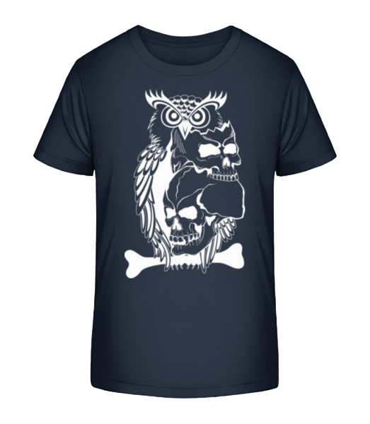 Owls Skulls Tattoo - Camiseta ecológica para niños Stanley Stella - Marino - delante