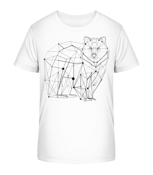 Polygon Bear - Camiseta ecológica para niños Stanley Stella - Blanco - delante