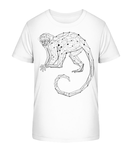Polygon Monkey - Camiseta ecológica para niños Stanley Stella - Blanco - delante