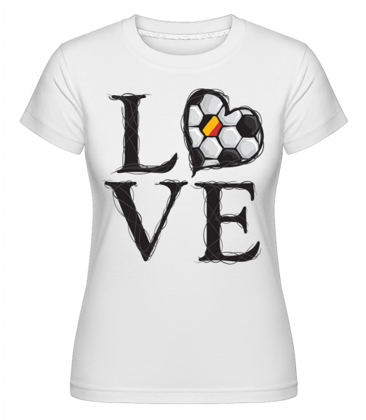 Fußball Liebe Belgien - Shirtinator Frauen T-Shirt - Weiß - Vorn