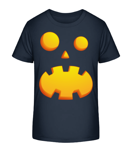Pumpkin Face Astonished - Camiseta ecológica para niños Stanley Stella - Marino - delante