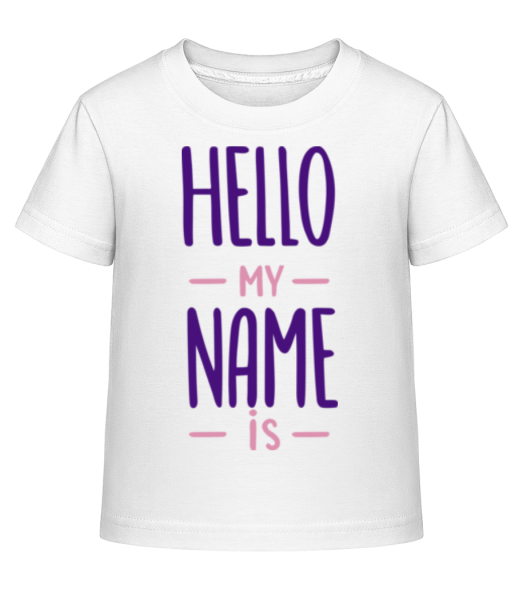 Hello My Name Is - Camiseta Shirtinator para niños - Blanco - delante