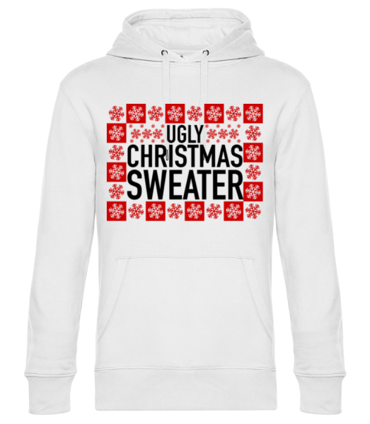 Ugly Christmas Sweater - Sudadera con capucha premium unisex - Blanco - delante