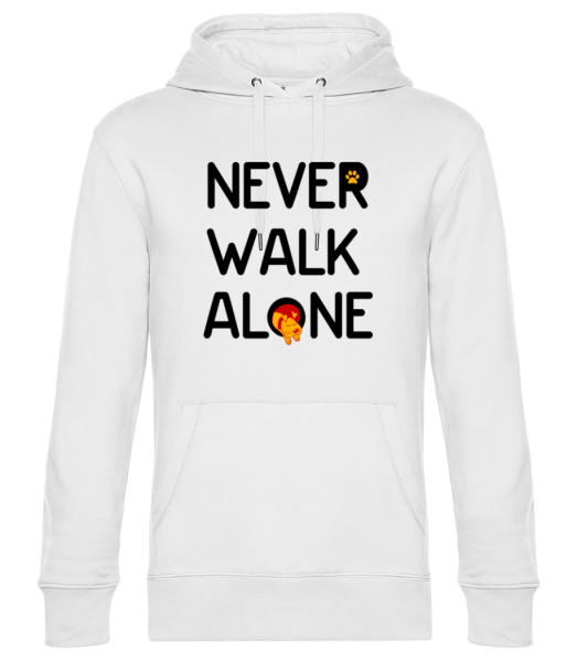 Never Walk Alone - Sudadera con capucha premium unisex - Blanco - delante