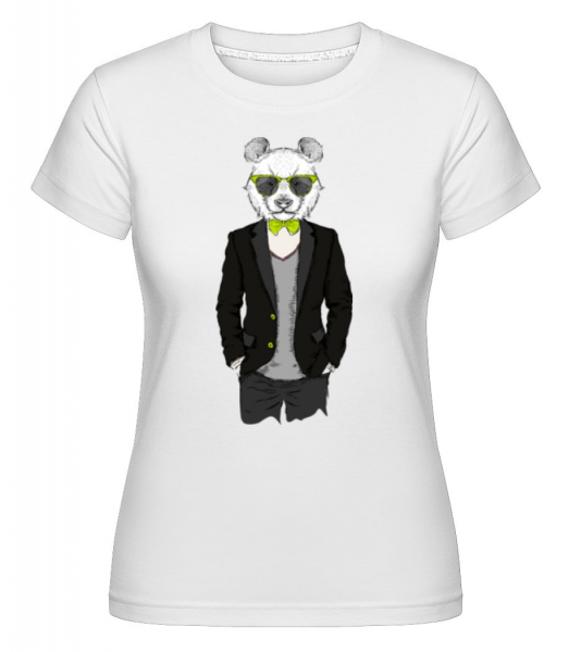 Hipster Panda - Shirtinator Frauen T-Shirt - Weiß - Vorne