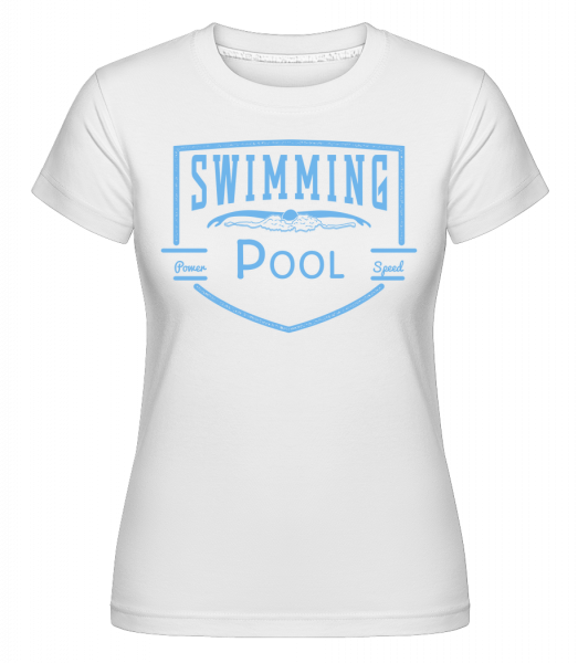 Swimming Pool Sign - Shirtinator Frauen T-Shirt - Weiß - Vorn