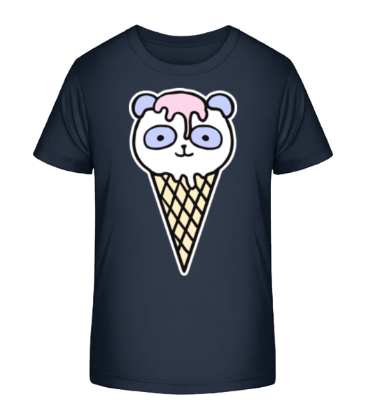 Panda  Ice Creme - Camiseta ecológica para niños Stanley Stella - Marino - delante