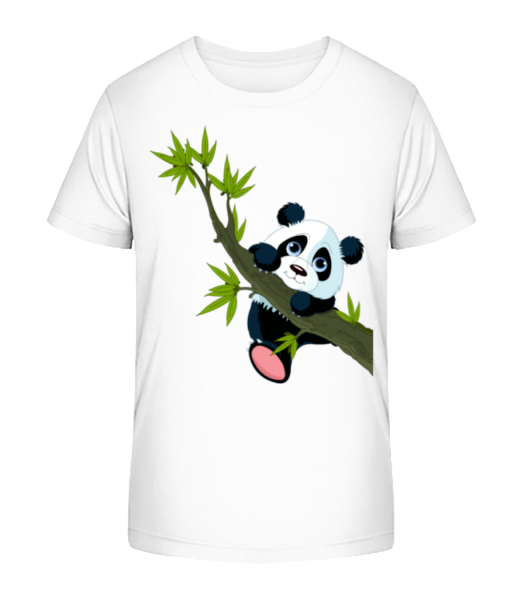 Panda On A Branch - Camiseta ecológica para niños Stanley Stella - Blanco - delante