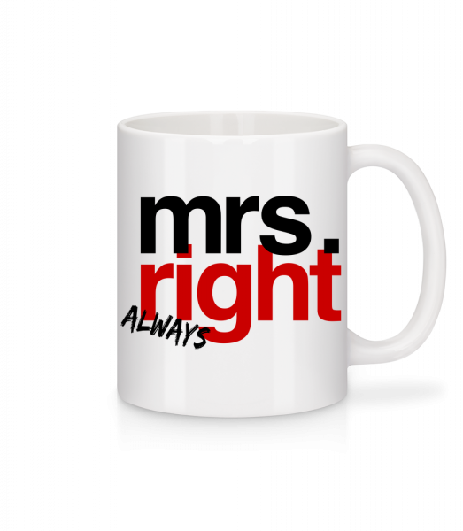 Mrs. Always Right Logo - Tasse - Weiß - Vorn