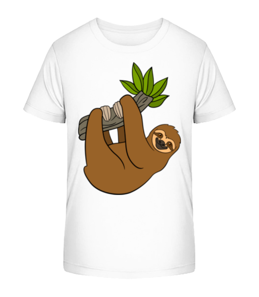 Sloth Hangs On The Branch - Camiseta ecológica para niños Stanley Stella - Blanco - delante