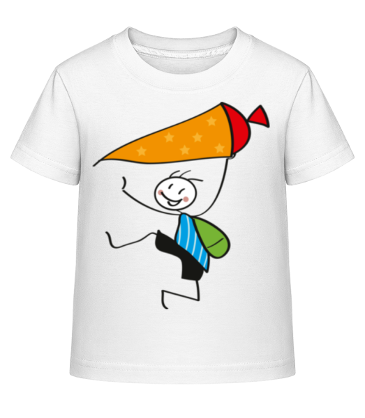 Child With Cornet Filled With Sweets - Camiseta Shirtinator para niños - Blanco - delante