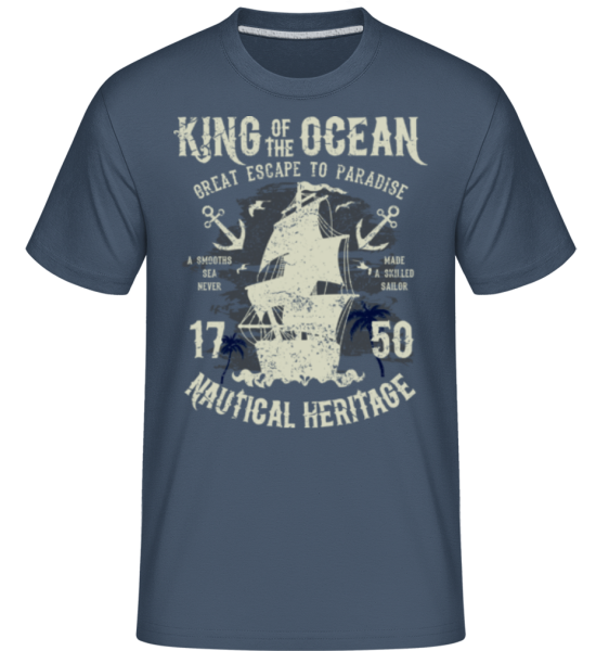 King Of The Ocean -  Shirtinator Men's T-Shirt - Denim - imagedescription.FrontImage