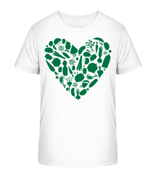 Vegetarian Heart - Camiseta ecológica para niños Stanley Stella - Blanco - delante