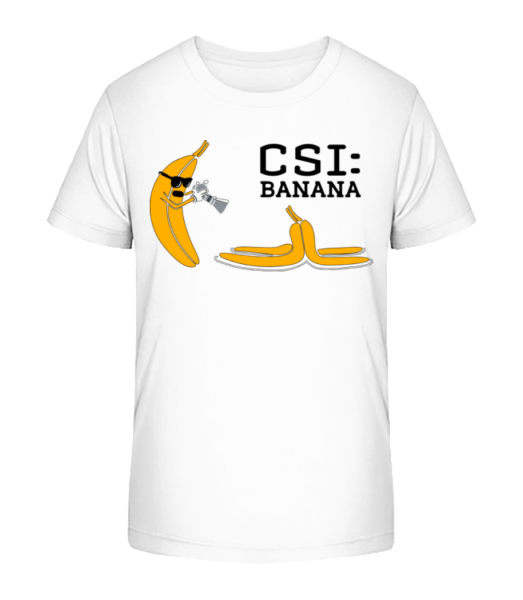 CSI Banana - Camiseta ecológica para niños Stanley Stella - Blanco - delante
