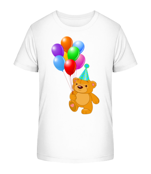 Bear with Balloons - Camiseta ecológica para niños Stanley Stella - Blanco - delante