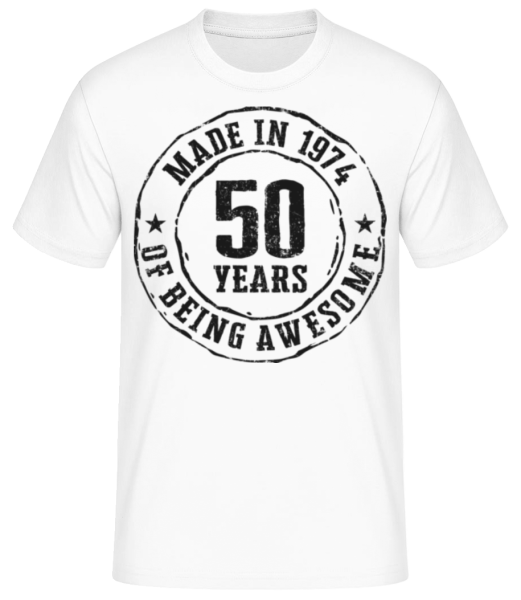 Made In 1974 - Camiseta básica para hombre - Blanco - delante