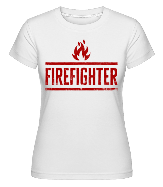 Firefighter - Camiseta Shirtinator de mujer - Blanco - delante