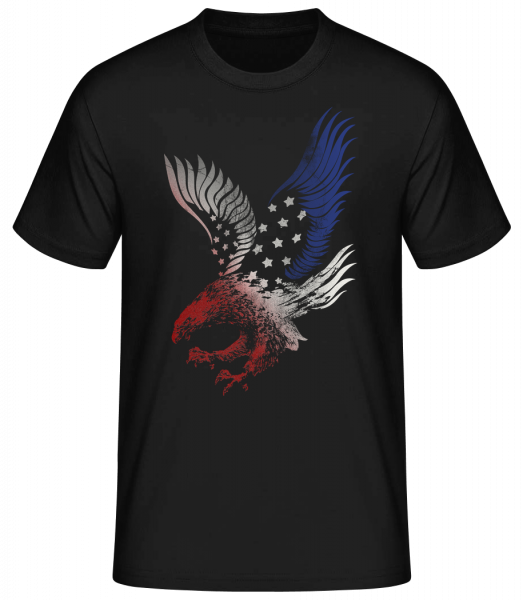 Amerikanischer Adler - Männer Basic T-Shirt - Schwarz - Vorn