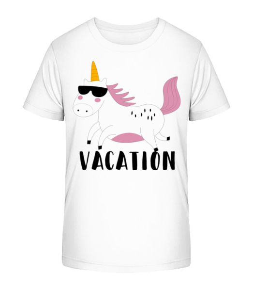 Vacation Unicorn - Camiseta ecológica para niños Stanley Stella - Blanco - delante