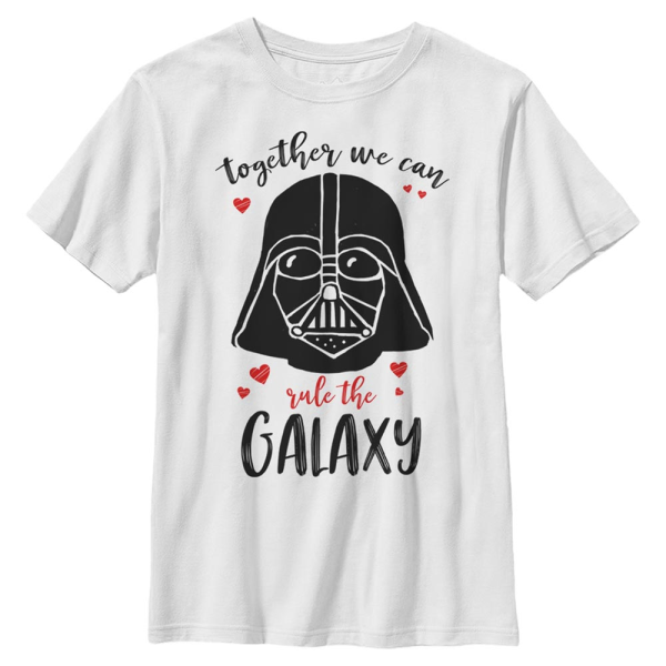 Star Wars - Darth Vader Rulers Of The Galaxy - Día de San Valentín - Niños Camiseta - Blanco - delante