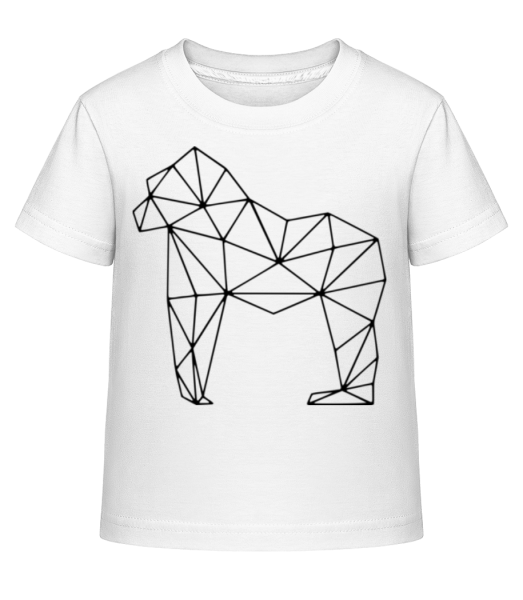 Polygon Gorilla - Camiseta Shirtinator para niños - Blanco - delante