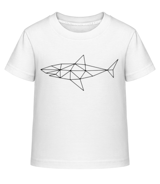 Polygon Shark - Camiseta Shirtinator para niños - Blanco - delante