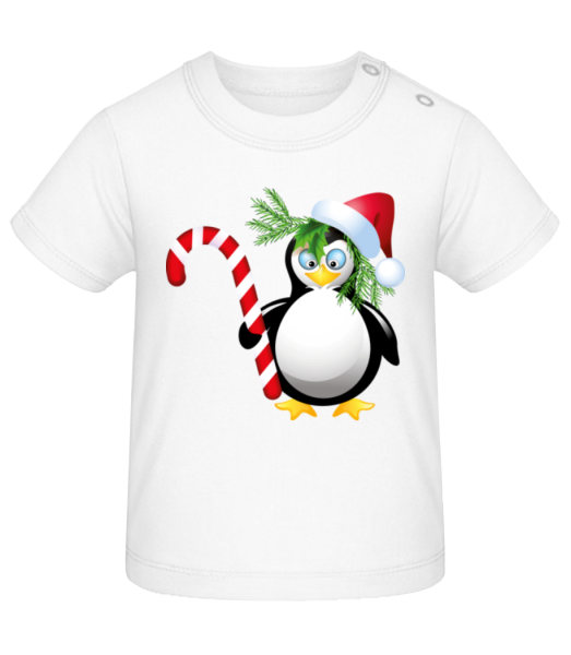 Santa Penguin - Camiseta de bebé - Blanco - delante