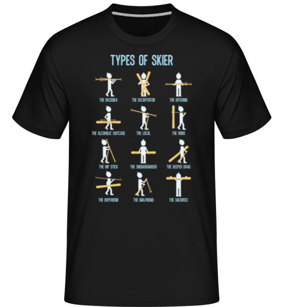 Types Of Skier - Camiseta Shirtinator para hombre - Negro - delante