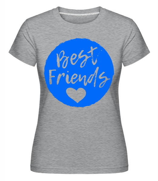 Best Friends Love - Shirtinator Frauen T-Shirt - Grau meliert - Vorn