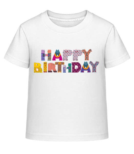 Happy Birthday Letters - Camiseta Shirtinator para niños - Blanco - delante