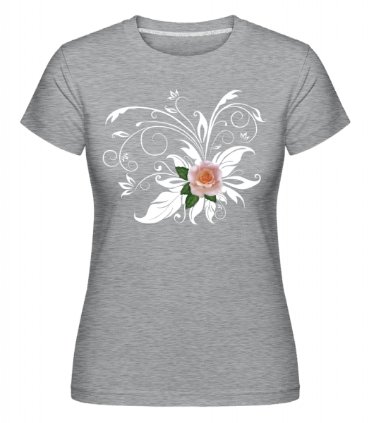 Weisse Rosen - Shirtinator Frauen T-Shirt - Grau meliert - Vorn