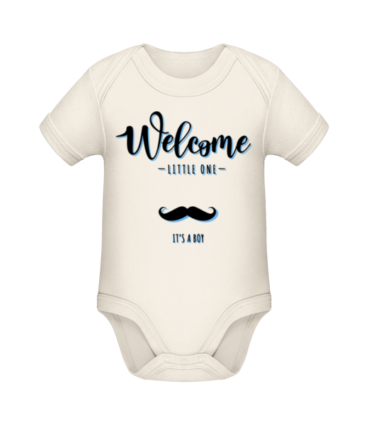 Welcome It´s A Boy - Body ecológico para bebé - Crema - delante
