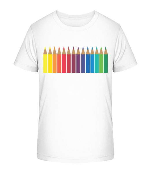 Crayons - Camiseta ecológica para niños Stanley Stella - Blanco - delante