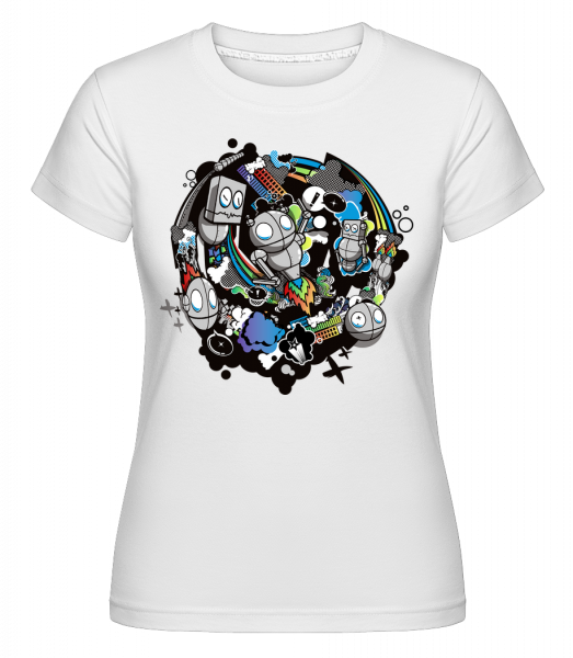 Roboter Welt - Shirtinator Frauen T-Shirt - Weiß - Vorn