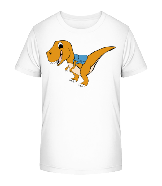 Cute Dino With Bag - Camiseta ecológica para niños Stanley Stella - Blanco - delante