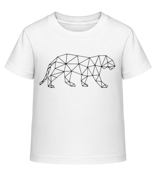 Polygon Tiger - Camiseta Shirtinator para niños - Blanco - delante