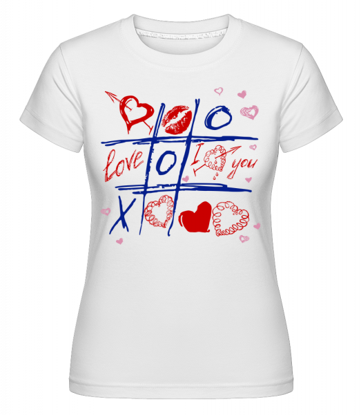 Love Raster Valentine - Shirtinator Frauen T-Shirt - Weiß - Vorn