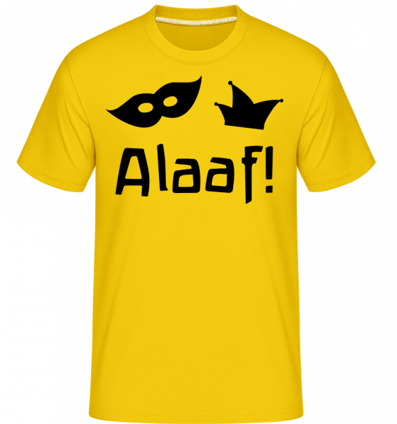 Alaaf! - Shirtinator Männer T-Shirt - Goldgelb - Vorn