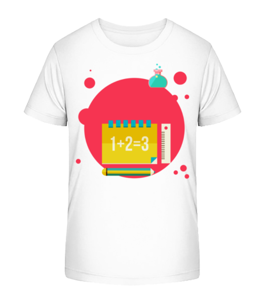 Maths Icon - Camiseta ecológica para niños Stanley Stella - Blanco - delante