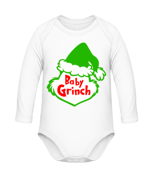 Baby Grinch - Body ecológico de manga larga para bebés - Blanco - delante