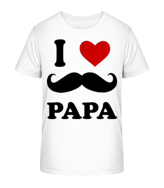 I Love Papa - Camiseta ecológica para niños Stanley Stella - Blanco - delante