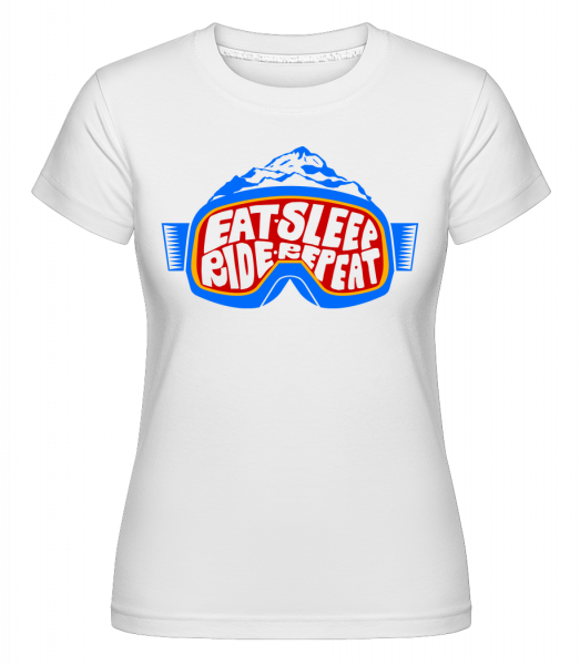 Eat Sleep Ride Repeat - Shirtinator Frauen T-Shirt - Weiß - Vorn