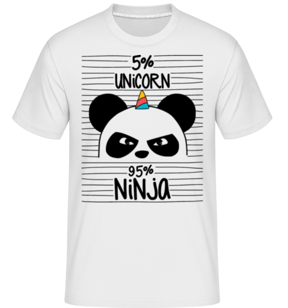 5% Unicorn 95% Ninja -  Shirtinator Men's T-Shirt - White - imagedescription.FrontImage