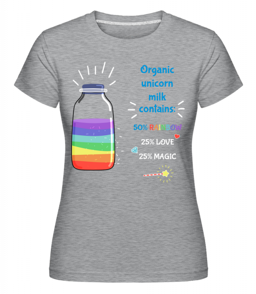 Organic Unicorn Milk - Shirtinator Frauen T-Shirt - Grau meliert - Vorn