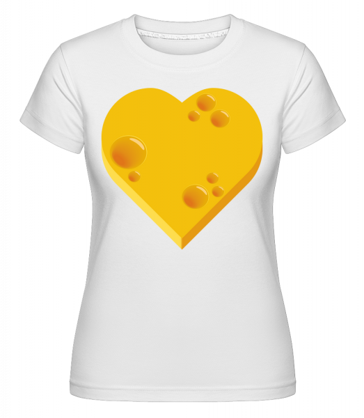 Käse Herz - Shirtinator Frauen T-Shirt - Weiß - Vorn