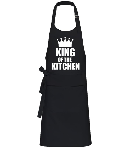 King Of the Kitchen - Delantal de cocina profesional - Negro - delante