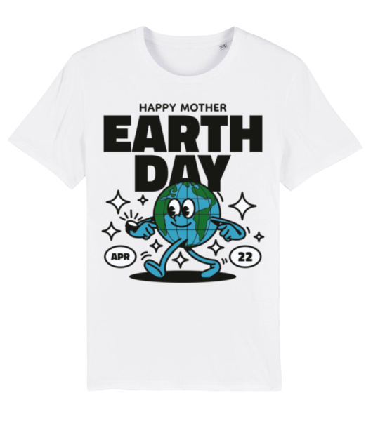Happy Mother Earth - Camiseta ecológica para hombre Stanley Stella - Blanco - delante